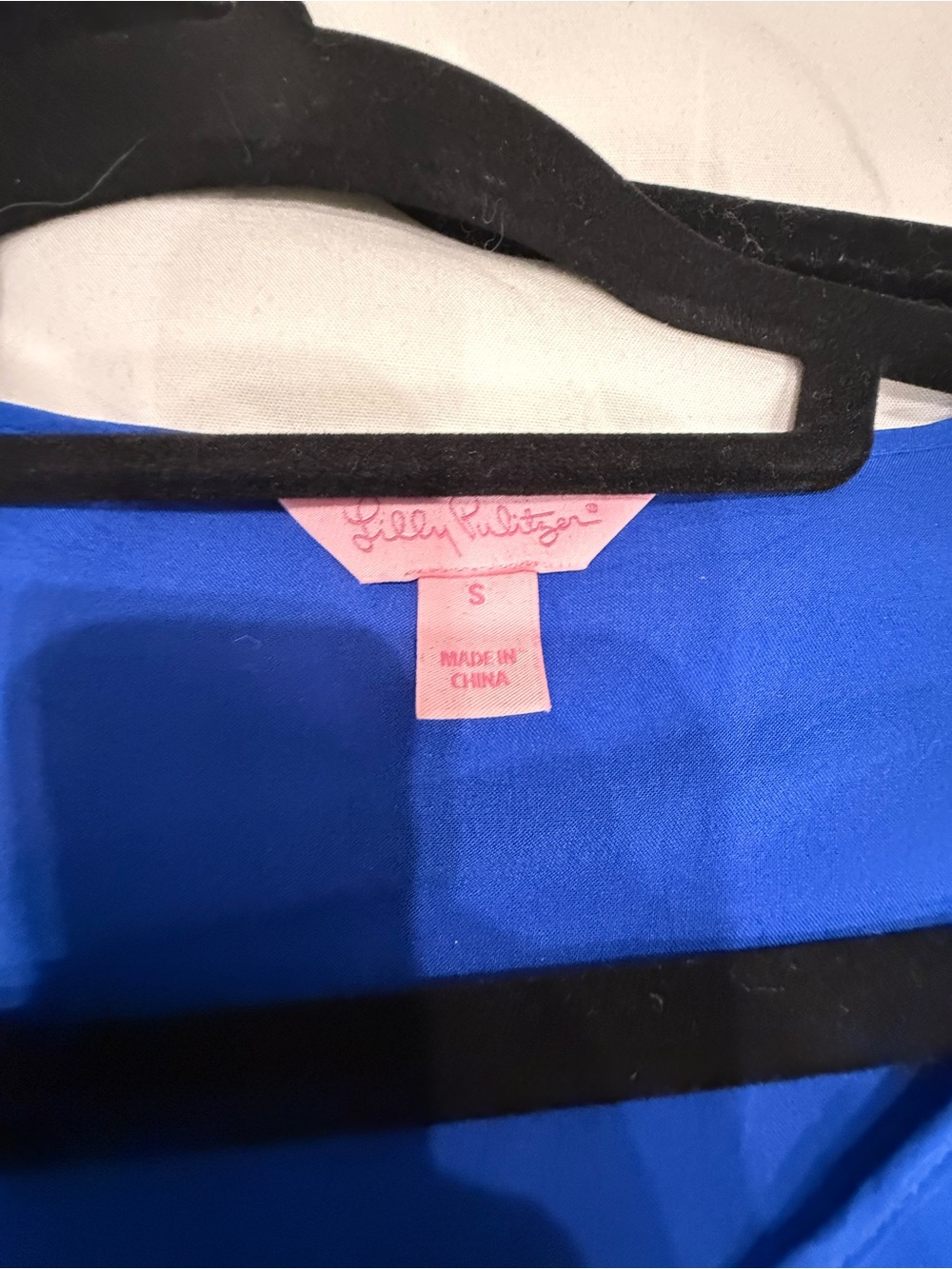Lily Pulitzer Women's Royal Blue Boho Tassel Peasant Top - Picture 2 of 3